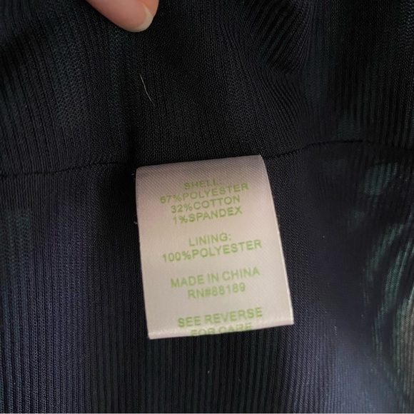 LILLY PULITZER ~ BRIELLA Fit and Flare Dress Navy & Turquoise Stripe Sz M - Picture 7 of 10